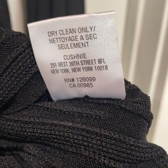 Cushnie Knit Mini Dress With Flare Sleeves and Black Size Small - Picture 12 of 13